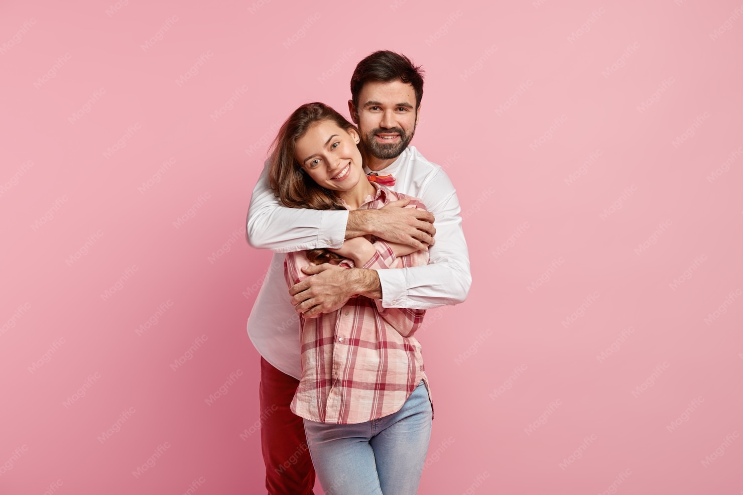 Happy couple embracing